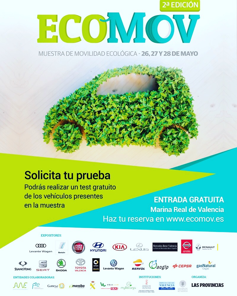 ECOMOV en Valencia los días 26, 27 y 28 de Mayo