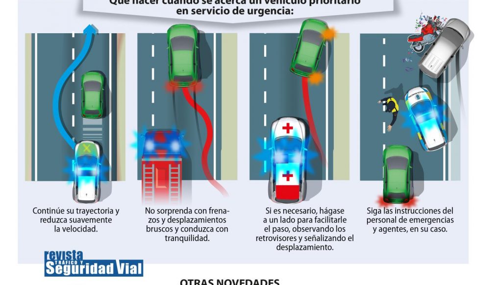 Los servicios de emergencia llevarán luces azules