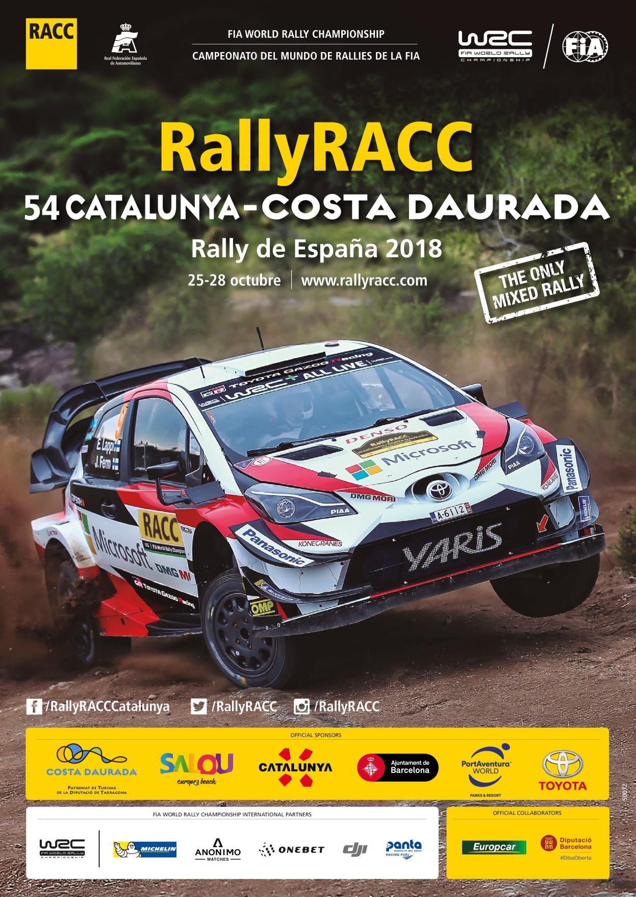 Toyota España Official Sponsor de la 54 edición del RallyRACC