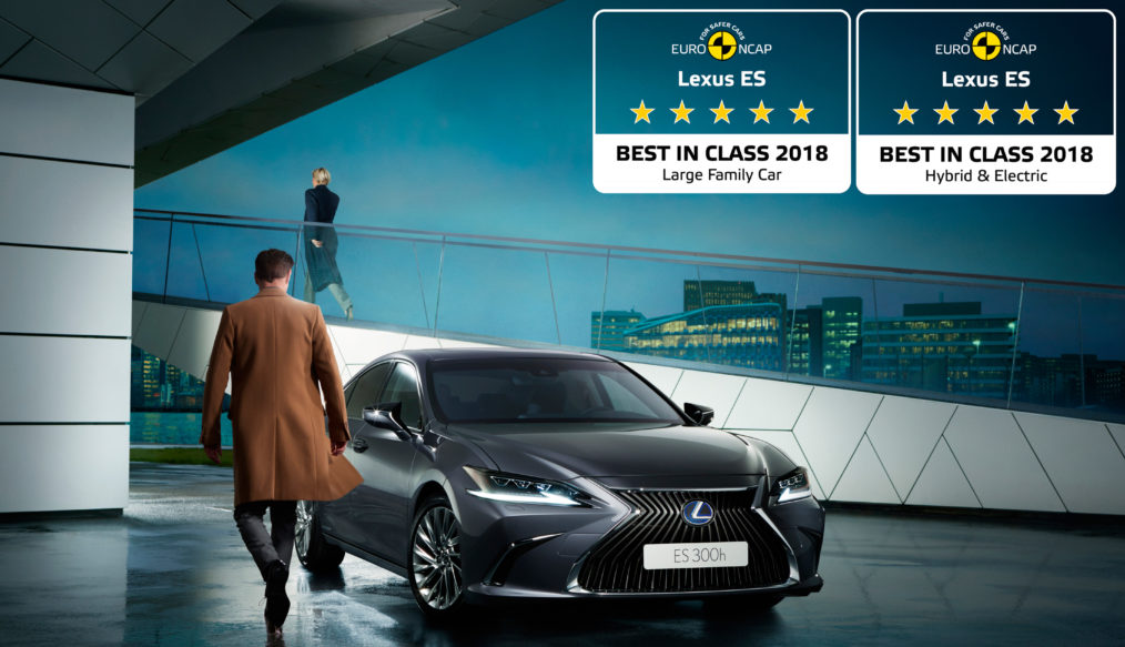 Lexus ES 300h vehículo más seguro de Europa en dos categorías