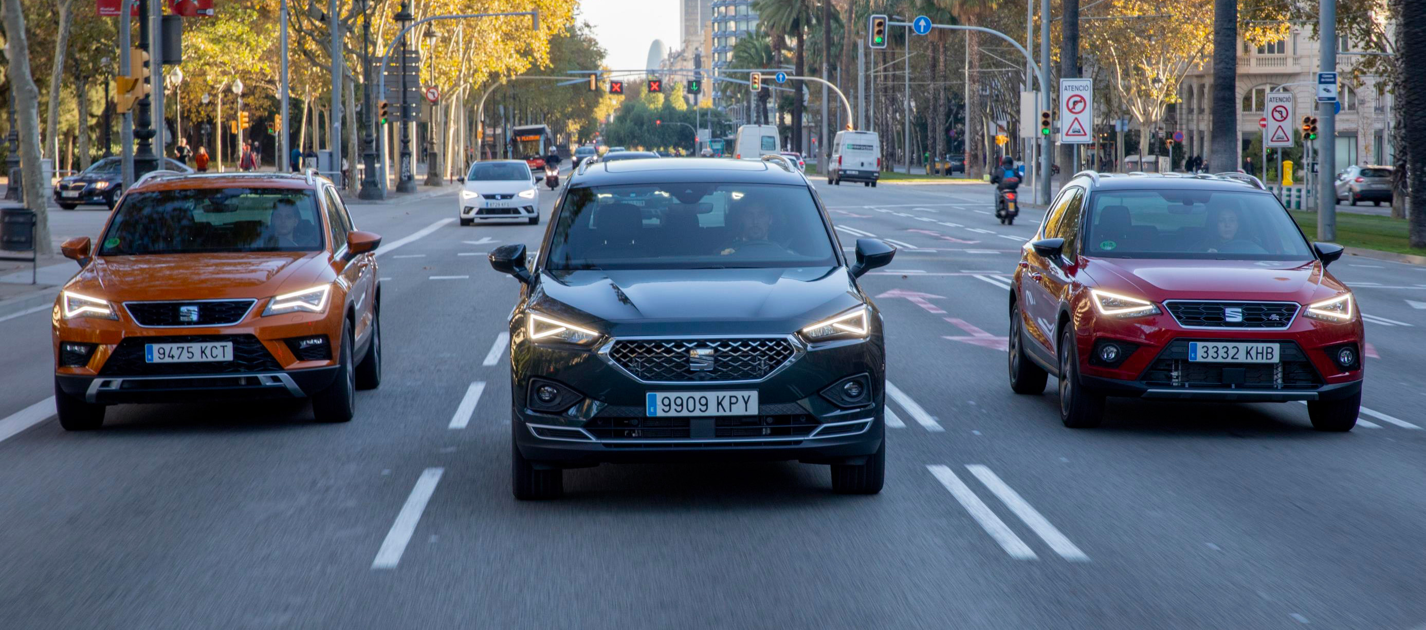 Los tres SUV de SEAT ruedan juntos por primera vez