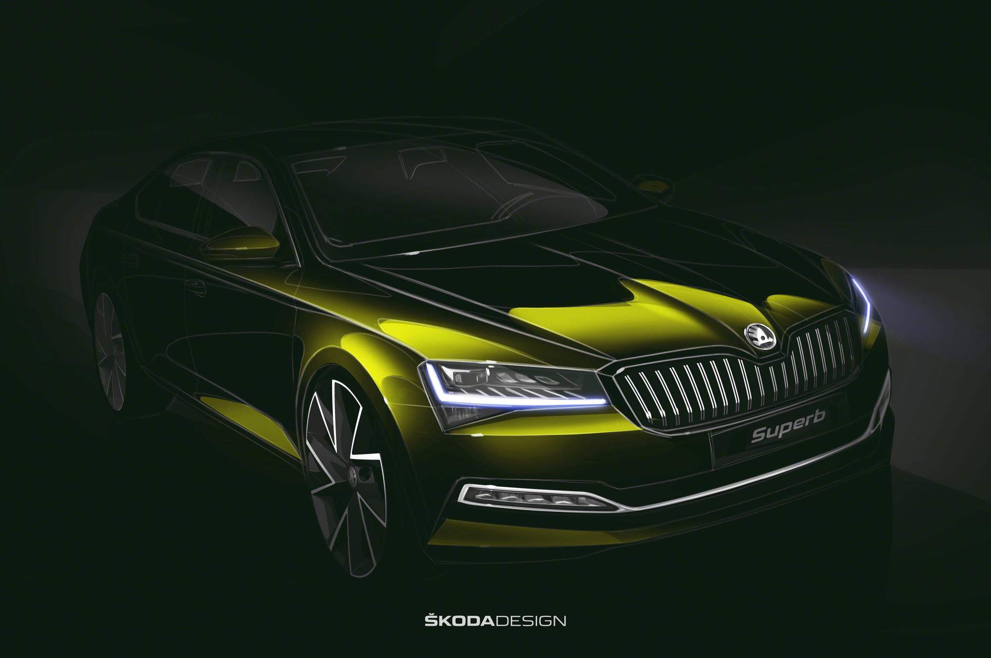 ŠKODA revela un boceto del nuevo ŠKODA SUPERB