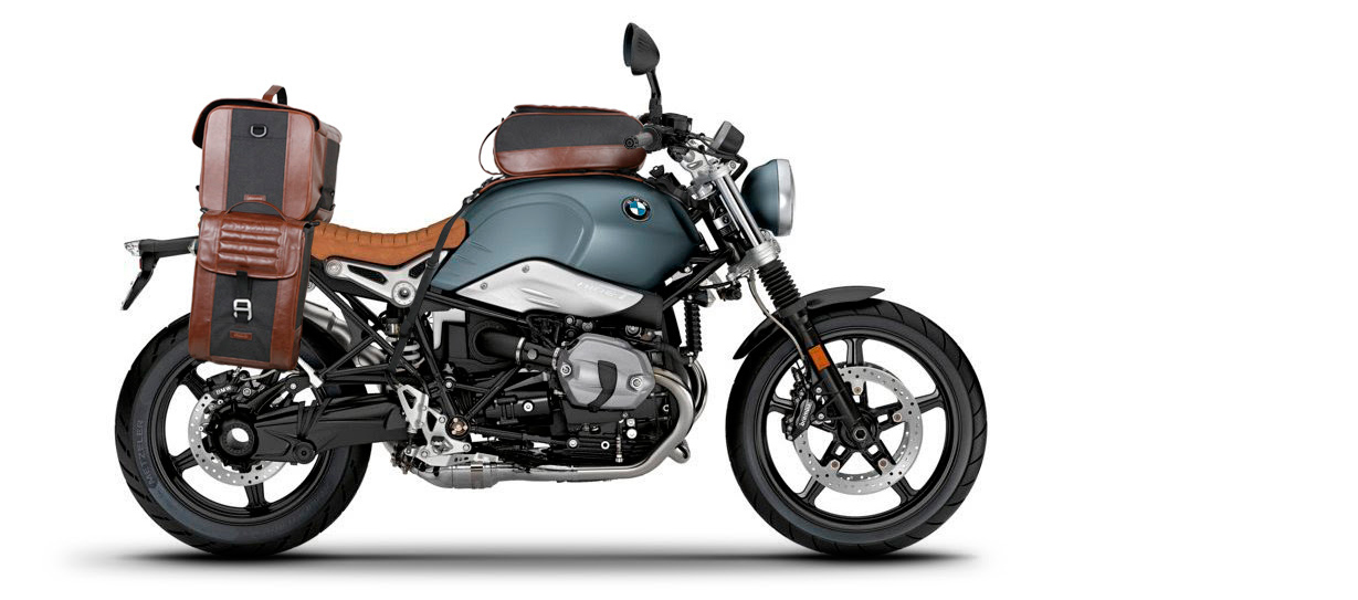 BMW R Nine T con nueva colección de bolsas SR Café Racer