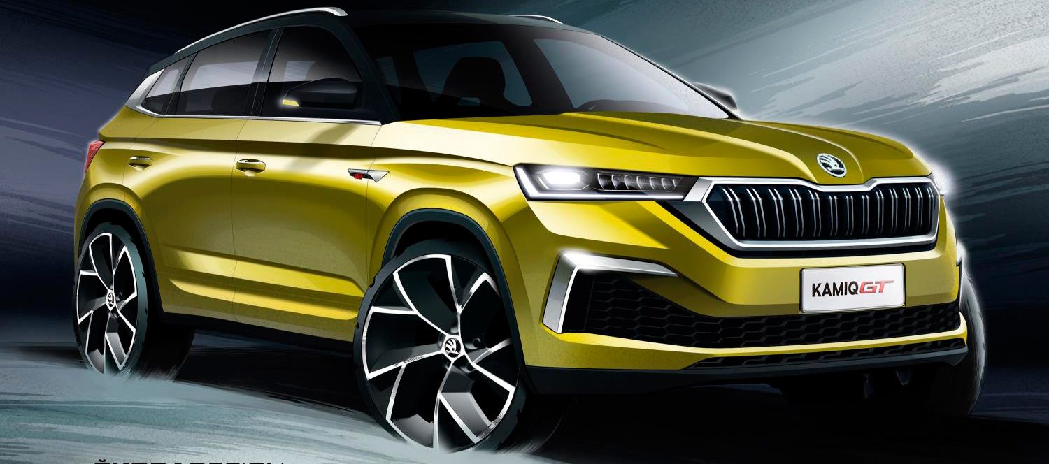 ŠKODA revela unos bocetos del nuevo ŠKODA KAMIQ GT