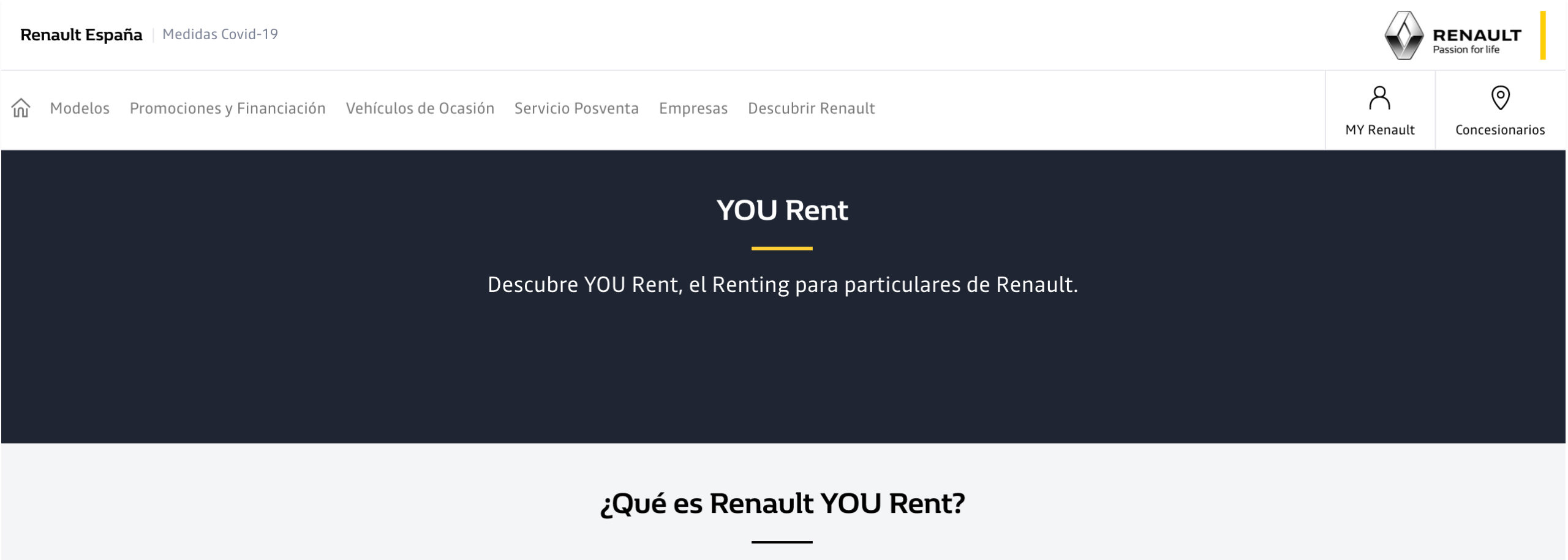 YOU RENT, el Renting de Particulares de Renault
