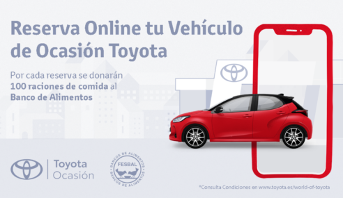 Toyota España donará 100 raciones de comida a bancos de Alimentos por cada VO que venda online