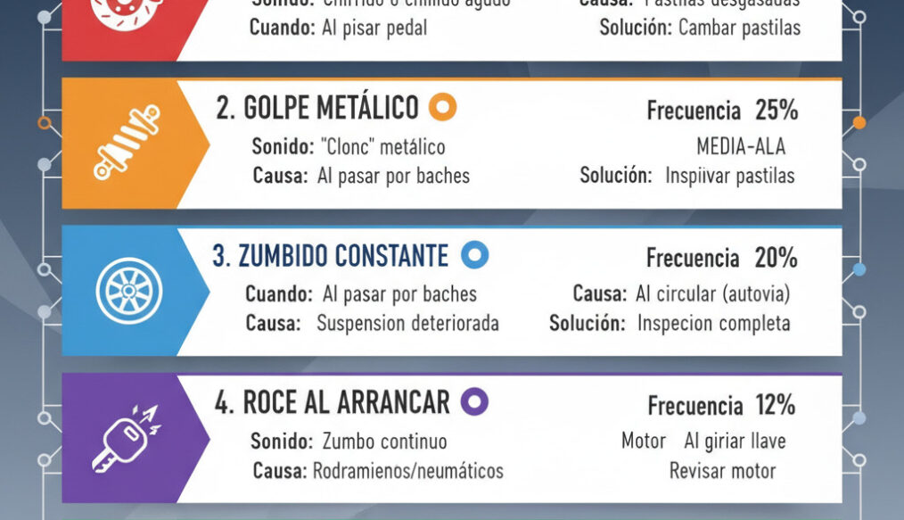 5 ruidos del coche que alertan de averías graves