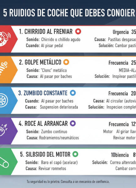 5 ruidos del coche que alertan de averías graves